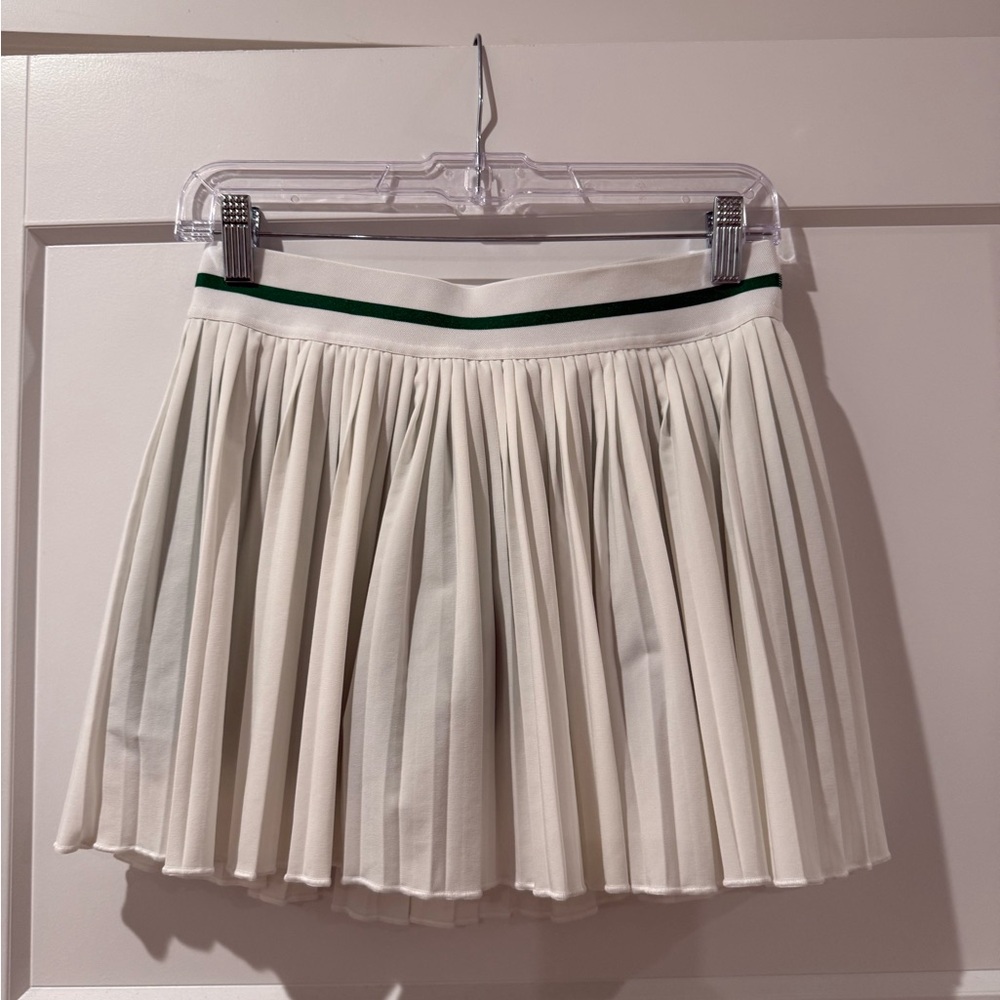 Adidas women’s pro pleated tennis skort - white/green